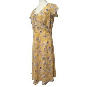 Ann Taylor Yellow Dress Size 12 Babydoll Y2K Fairy Dainty Romantic Coquette 90s